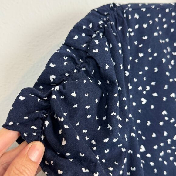 Banana Republic Factory Navy Heart Dress M - Picture 3 of 9